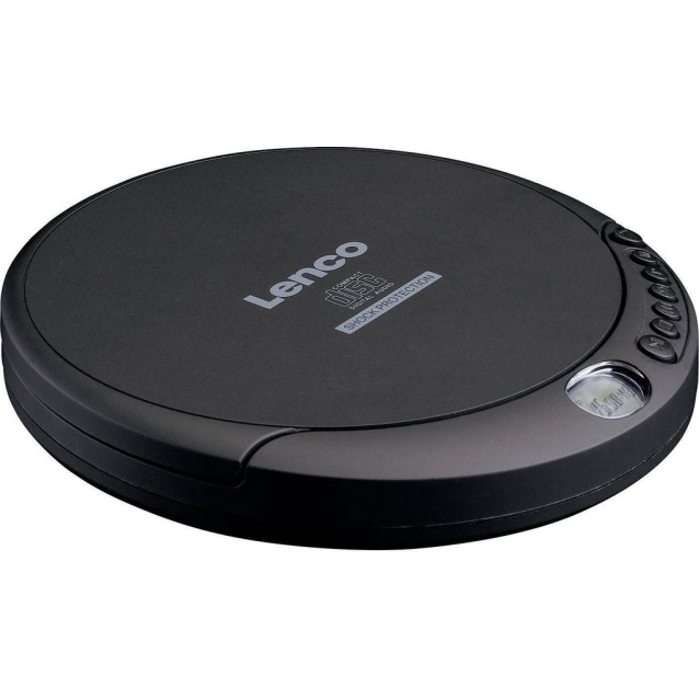 LENCO CD-200 Φορητό CD/MP3 player με αντικραδασμική προστασία, σε μαύρο χρώμα.