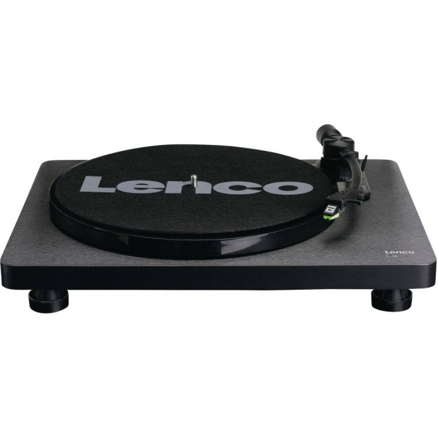 LENCO L-30BK Πικάπ με λειτουργία μετατροπής MP3 και βύσμα EE/UK, σε μαύρο χρώμα