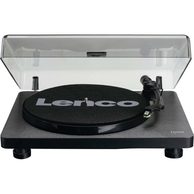 LENCO L-30BK Πικάπ με λειτουργία μετατροπής MP3 και βύσμα EE/UK, σε μαύρο χρώμα