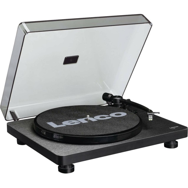 LENCO L-30BK Πικάπ με λειτουργία μετατροπής MP3 και βύσμα EE/UK, σε μαύρο χρώμα