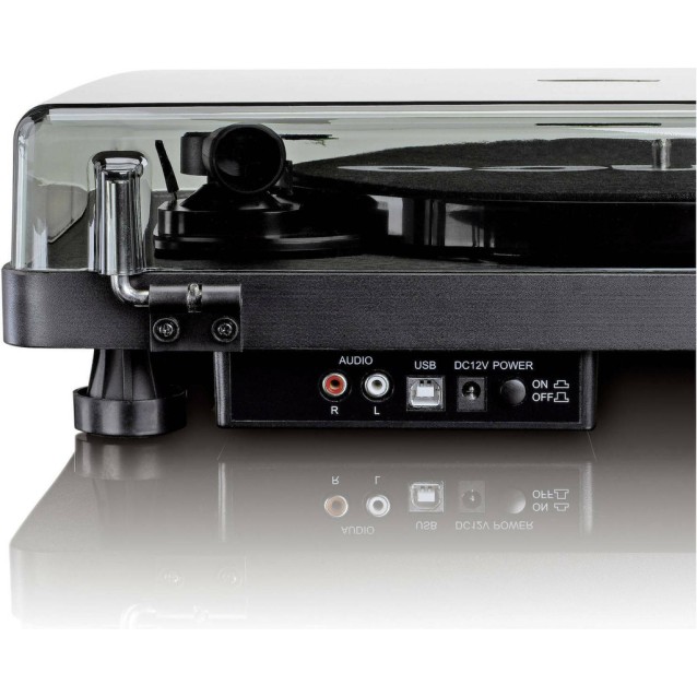 LENCO L-30BK Πικάπ με λειτουργία μετατροπής MP3 και βύσμα EE/UK, σε μαύρο χρώμα