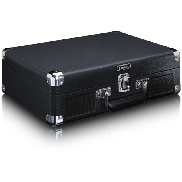 LENCO CLASSIC PHONO TT-115BK Πικάπ με ενσωματωμένα ηχεία 4W, Bluetooth, βαλίτσα μεταφοράς και λειτουργία μετατροπής MP3