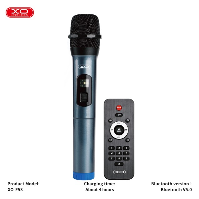 XO F53 XINGMU HXEIO BLUETOOTH 8" 40W, ΜΕ ΜΙΚΡΟΦΩΝΟ, ΜΑΥΡΟ