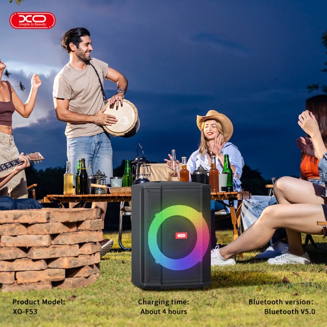 XO F53 XINGMU HXEIO BLUETOOTH 8" 40W, ΜΕ ΜΙΚΡΟΦΩΝΟ, ΜΑΥΡΟ