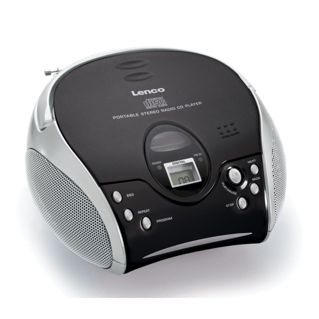 Lenco Φορητό Ηχοσύστημα SCD-24 με CD / MP3 / Ραδιόφωνο σε Μαύρο Χρώμα