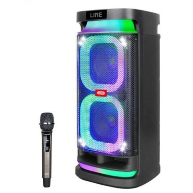 XO F58 SHINE Φορητό TWS ηχείο bluetooth με ασύρματο μικρόφωνο, τηλεχειριστήριο και RGB φωτισμό, 40W