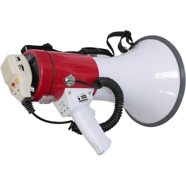 LTC MEGA50W Φορητός Τηλεβόας Ισχύος 50Watt Με Δυνατότητα Εγγραφής Μηνύματος Και Εμβέλεια Έως 600 Μέτρα