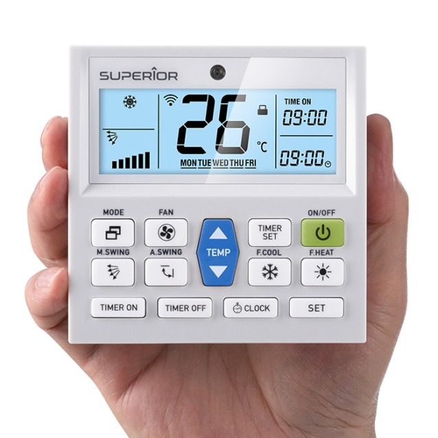 SUPERIOR AIRCO PAD Universal τηλεχειριστήριο κλιματιστικών με επιτοίχια βάση.