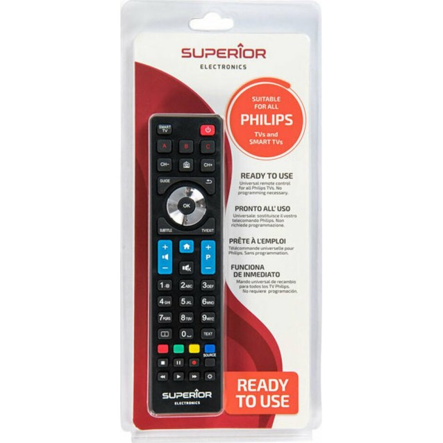 Τηλεχειριστήριο αντικατάστασης για Philips τηλεοράσεις Superior Ready To Use