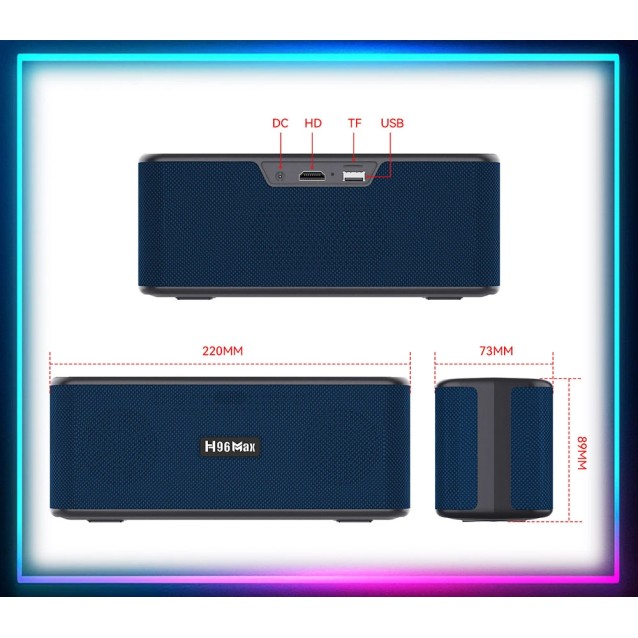 H96 MAX TV Box & ηχείο M7, RK3528, 8K, 4/32GB, WiFi, Bluetooth, Android 13