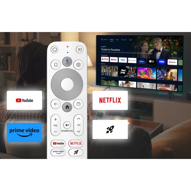 HOMATICS TV Stick HD, 1080p, 1/32GB, WiFi, Google/Netflix πιστοποίηση, Android 11