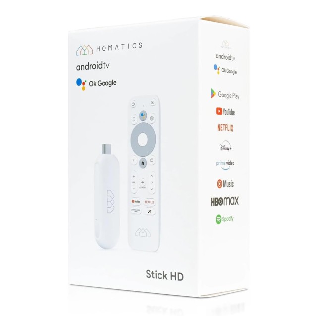 HOMATICS TV Stick HD, 1080p, 1/32GB, WiFi, Google/Netflix πιστοποίηση, Android 11
