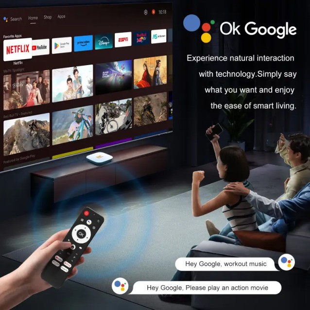 H96 MAX TV Box M2 Plus, 8K, 4/32GB, WiFi 6, Bluetooth, Android 14