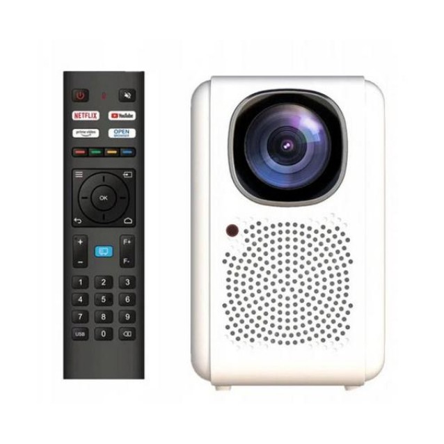 MECOOL smart βιντεοπροβολέας KP2, 1080p FHD, 600 ANSI, Wi-Fi, λευκός