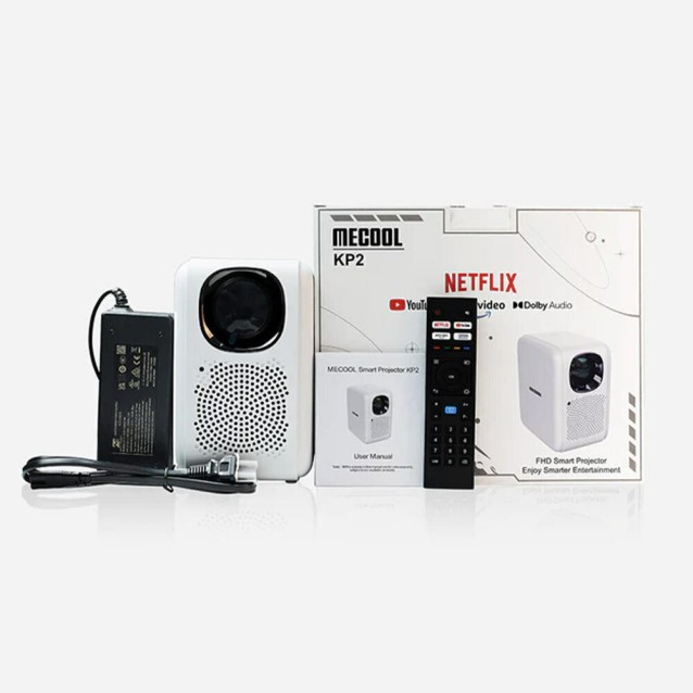 MECOOL smart βιντεοπροβολέας KP2, 1080p FHD, 600 ANSI, Wi-Fi, λευκός