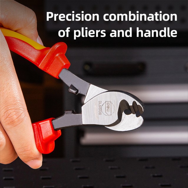 DELI κόφτης καλωδίων ηλεκτρολόγου DL515106 με αντιολισθητικές λαβές, VDE 1000V, 160mm