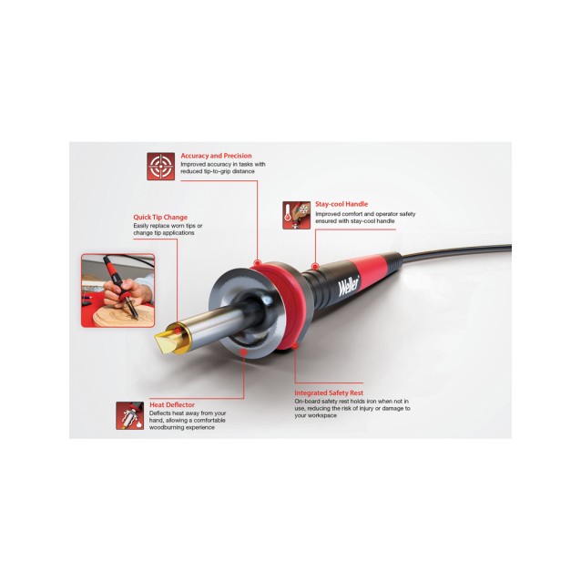WELLER kit πυρογράφος WLIWBK1523C, 25W, έως 425°C, 8τμχ