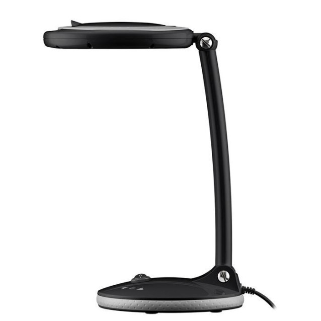 GOOBAY 65576 Επιτραπέζιος μεγεθυντικός φακός πάγκου εργασίας με ρυθμιζόμενη ένταση φωτεινότητας LED 450lm, 6W, μαύρο
