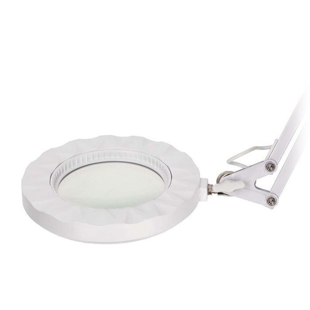 Mεγεθυντικός φακός με λυχνία LED 700lm, με σφιγκτήρα τοποθέτησης σε γραφείο, 6W σε άσπρο χρώμα. - NEDIS MAGLE2WT