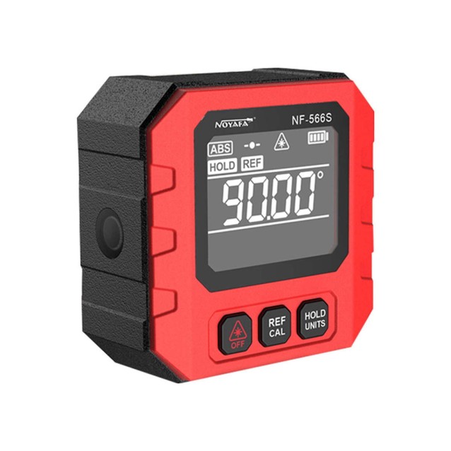 NOYAFA ψηφιακό γωνιόμετρο laser NF-566S, 4x90°, μαγνητικό σώμα, 390mAh