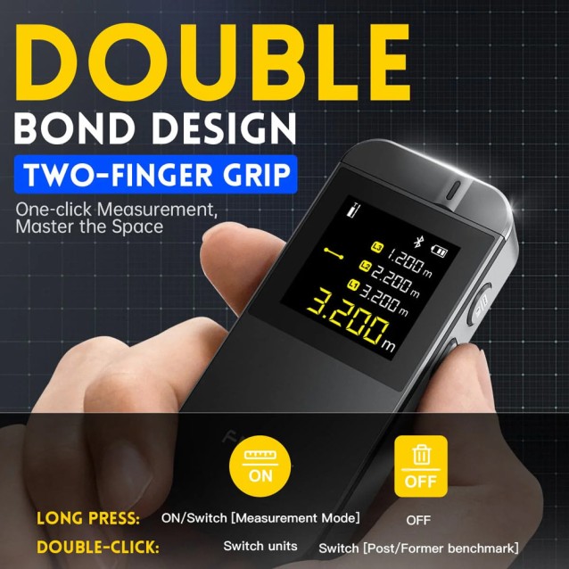 FNIRSI laser μετρητής απόστασης IR40, επαναφορτιζόμενος, 40m