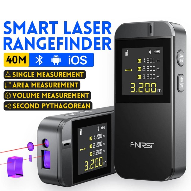 FNIRSI laser μετρητής απόστασης IR40, επαναφορτιζόμενος, 40m