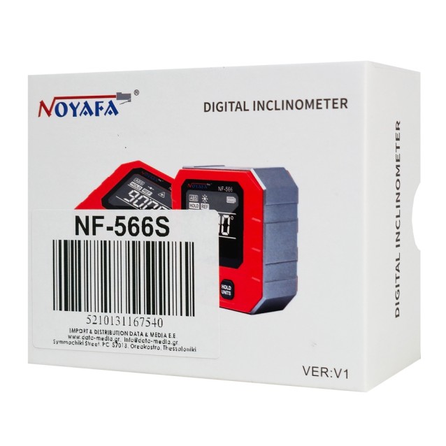 NOYAFA ψηφιακό γωνιόμετρο laser NF-566S, 4x90°, μαγνητικό σώμα, 390mAh