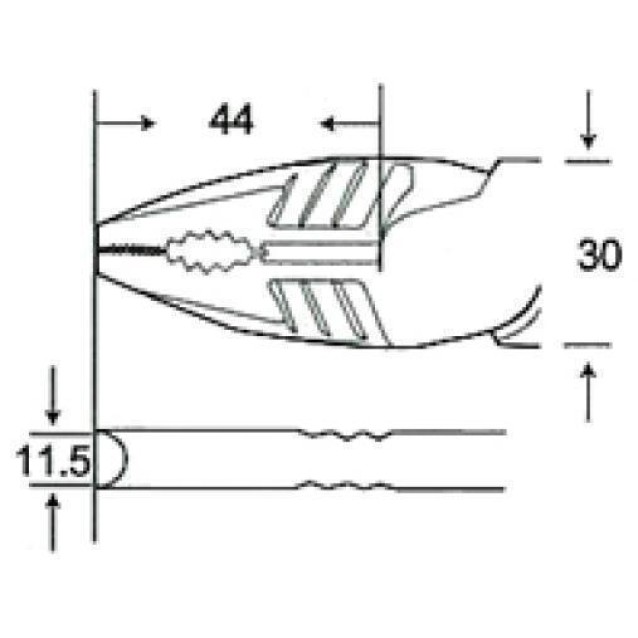 ΠΕΝΣΑ ΜΕΓΑΛΗ 205mm ΔΙΧΡΩΜΗ 1PK-051DS S/PRO'SKIT