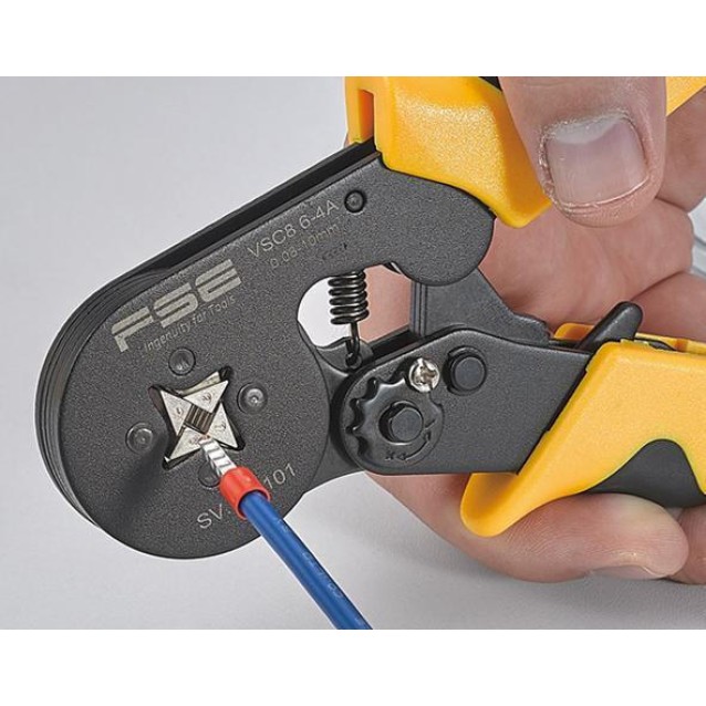 ΠΡΕΣΣΑ ΑΚΡΟΔΕΚΤΩΝ ΣΩΛΗΝΩΤΩΝ (ΑΚΡΟΧΙΤΩΝΙΩΝ) MINI ΡΥΘΜΙΖΟΜΕΝΗ (0.08-10mm²) VSC8 6-4A FSE