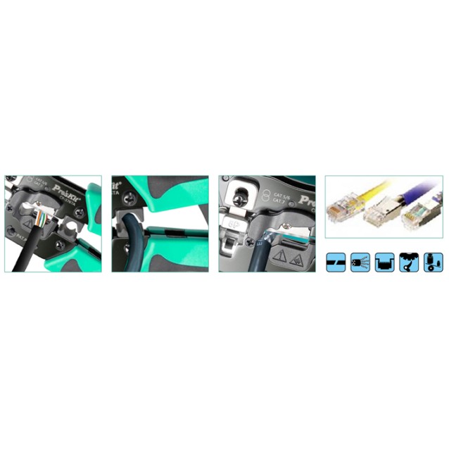 ΠΡΕΣΣΑ ΤΗΛΕΦΩΝΙΚΗ ΜΕΤΑΛΛΙΚΗ 8P8C CAT7 CP-376TA T/PRO'SKIT
