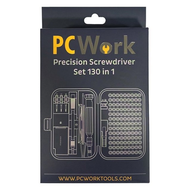 PCWork PCW08I Σετ κατσαβιδιών ακριβείας με 117 ανταλλακτικές μύτες και μαγνητική θήκη μεταφοράς