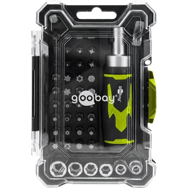 GOOBAY 77842 Σετ κατσαβίδι ακριβείας με 43 ανταλλακτικές μύτες και θήκη μεταφοράς.