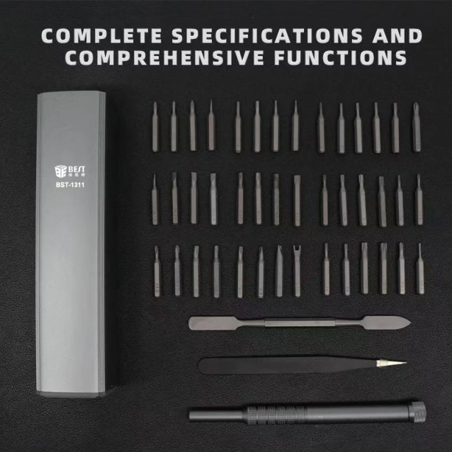 BEST σετ κατσαβίδι ακριβείας BST-1311 με 42 μύτες, με θήκη, 45τμχ