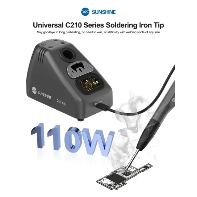 SUNSHINE σταθμός κόλλησης 210 Pro με κολλητήρι, 110W, 100~450 °C