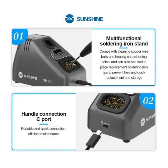 SUNSHINE σταθμός κόλλησης 210 Pro με κολλητήρι, 110W, 100~450 °C