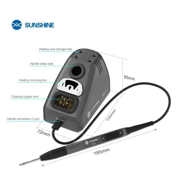 SUNSHINE σταθμός κόλλησης 210 Pro με κολλητήρι, 110W, 100~450 °C