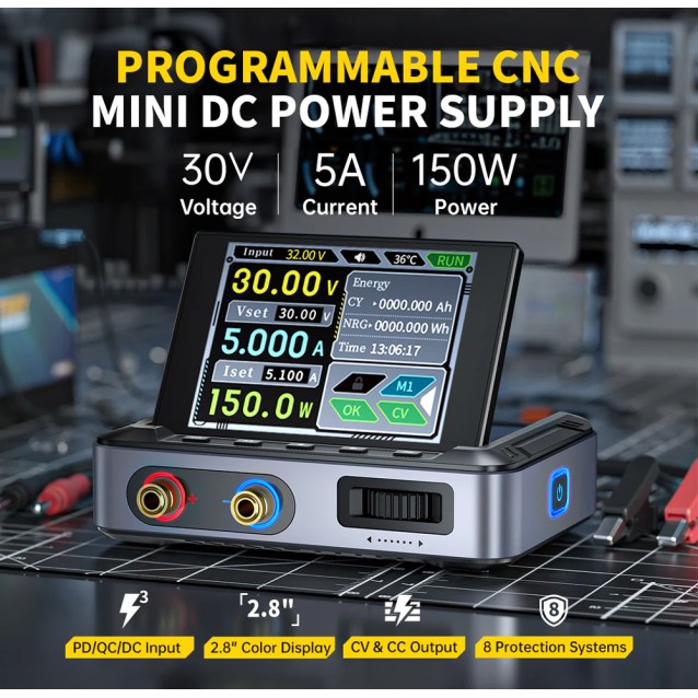 FNIRSI μίνι τροφοδοτικό πάγκου DPS-150, 150W