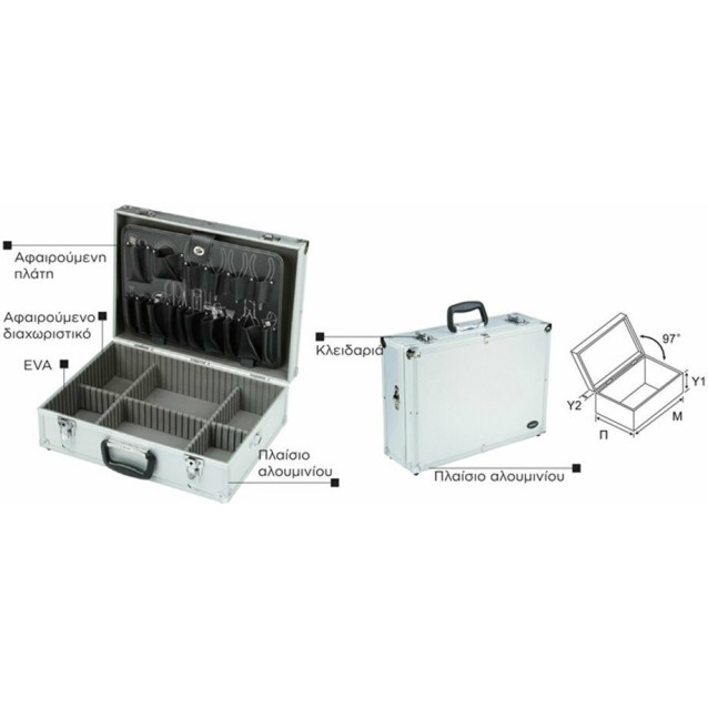 ΒΑΛΙΤΣΑ ΕΡΓΑΛΕΙΩΝ ΑΛΟΥΜ. 458X330X150 9PK-730N S/PRO'SKIT