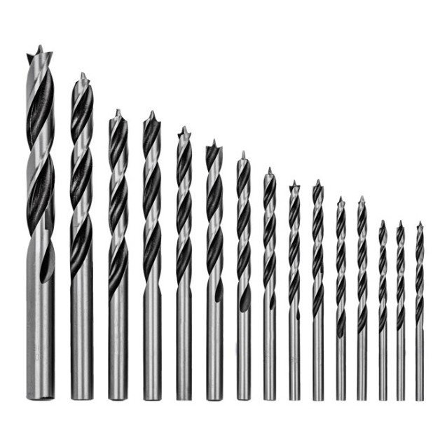 GOOBAY σετ τρυπάνια 77847 για ξύλο, χάλυβας άνθρακα, 3–10mm, κυλινδρικό, 15τμχ