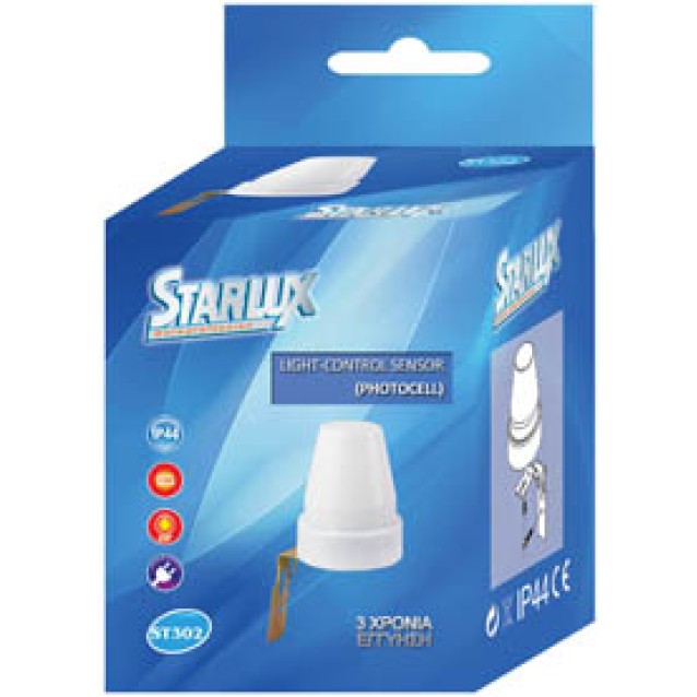 ΑΙΣΘΗΤΗΡΑΣ ΜΕΡΑ-ΝΥΧΤΑ 10A/230VAC ΛΕΥΚΟΣ ST302 STARLUX