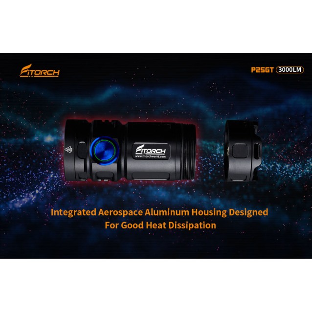 FITORCH P25GT ΦΑΚΟΣ LED 3000lm ΥΨΗΛΗΣ ΑΠΟΔΟΣΗΣ ΜΕ ΦΟΡΤΙΣΗ TYPE-C