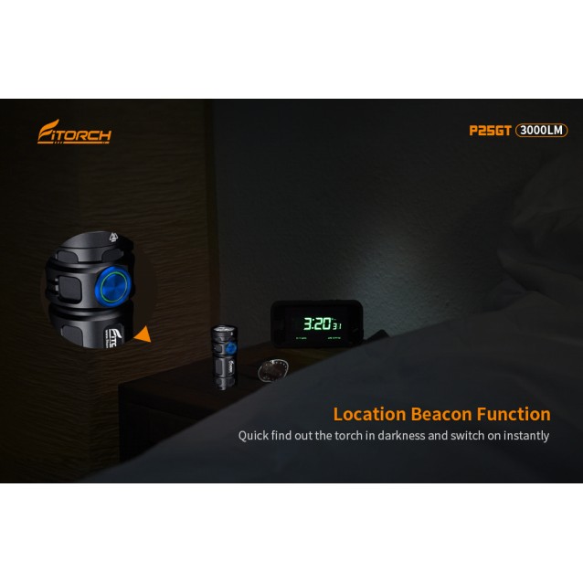 FITORCH P25GT ΦΑΚΟΣ LED 3000lm ΥΨΗΛΗΣ ΑΠΟΔΟΣΗΣ ΜΕ ΦΟΡΤΙΣΗ TYPE-C