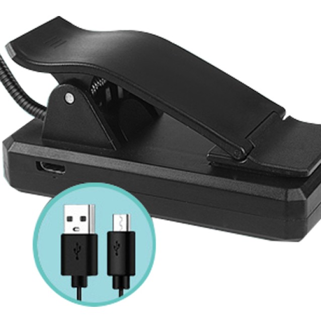 HBL-0906 BOOK LIGHT - ΕΠΑΝΑΦΟΡΤΙΖΟΜΕΝΟΣ ΦΑΚΟΣ LED ΜΕ ΚΛΙΠ ( ΜΑΝΤΑΛΑΚΙ )