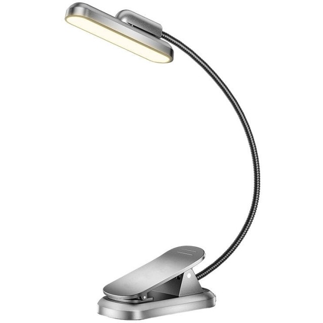 GLOCUSENT LED φακός διαβάσματος GLCSNTA2401, επαναφορτιζόμενος, έως 60lm, γκρι