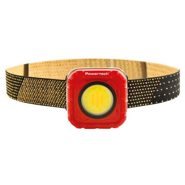POWERTECH LED φακός κεφαλής PT-1548, 4 σε 1, επαναφορτιζόμενος, 950lm, IP64, κόκκινος