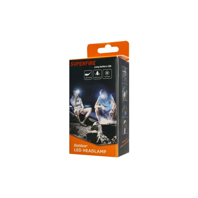 SUPFIRE φακός κεφαλής HL76 με αισθητήρα, 5W, 210lm, 60m, 1200mAh