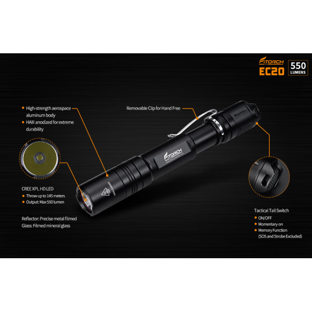 FITORCH EC20 ΦΑΚΟΣ LED 550lm ΥΨΗΛΗΣ ΦΩΤΕΙΝΟΤΗΤΑΣ