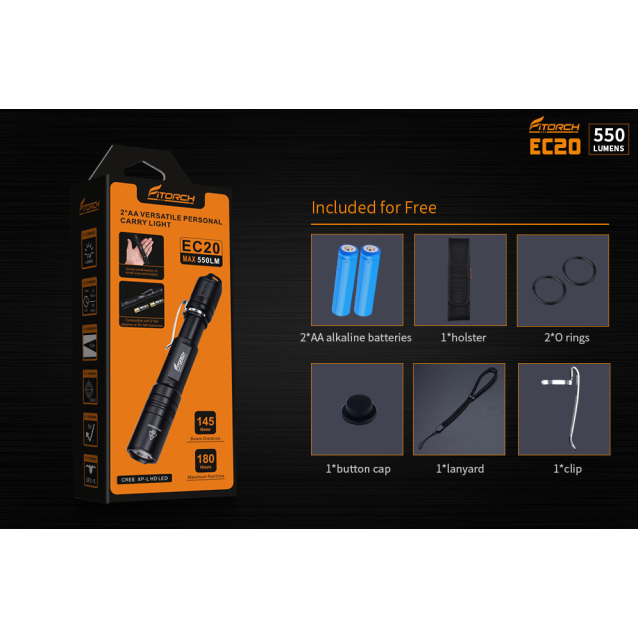 FITORCH EC20 ΦΑΚΟΣ LED 550lm ΥΨΗΛΗΣ ΦΩΤΕΙΝΟΤΗΤΑΣ