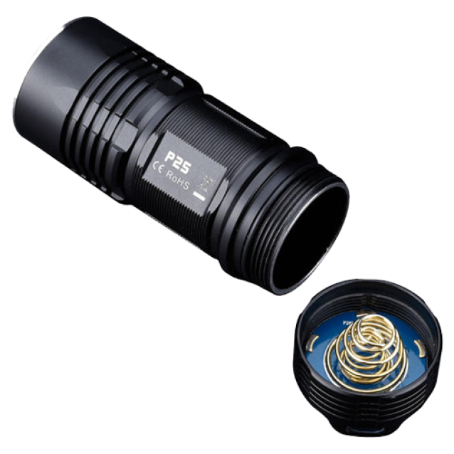 FITORCH P25 ΦΑΚΟΣ LED 3000lm ΥΨΗΛΗΣ ΑΠΟΔΟΣΗΣ ΜΑΥΡΟΣ