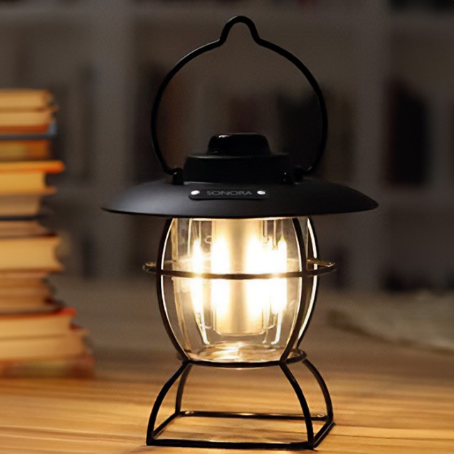 SONORA LILY BLACK Επαναφορτιζόμενο φαναράκι LED εξωτερικού χώρου, 3.2W